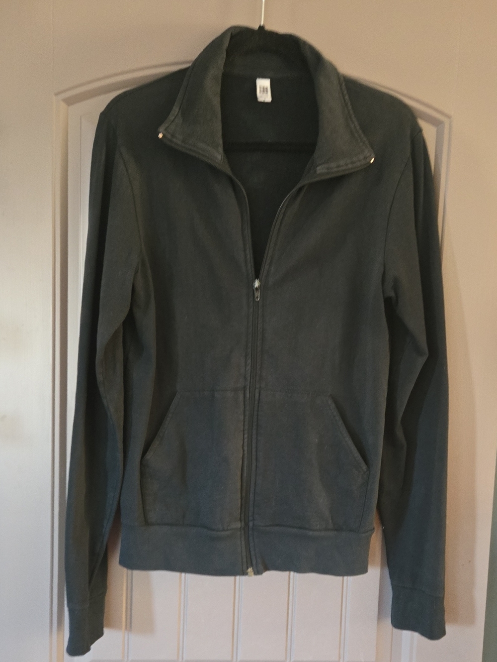 Minimalist, Y2K grunge, faded black, utility, streetwear sweatshirt zip Jacket